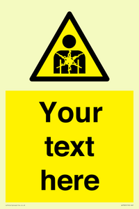 Custom Warning substance or mixture presenting a health hazard